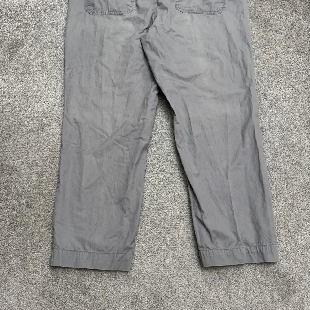 Banana Republic Aiden Fit Chino Pants Mens 36x32 Gray Tapered Leg Elastic Waist